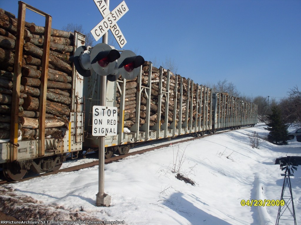 Loaded Pulpwood Cars